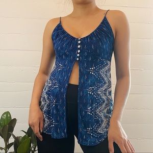 BLUE INDIAN CUTOUT TANK